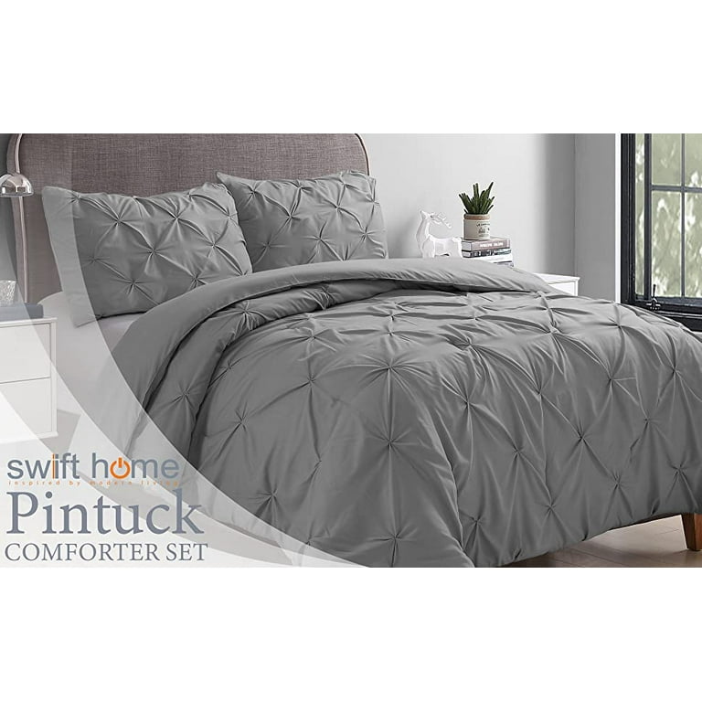 Swift Home Bedding Comforter Sets, Ultra Soft Cozy 3-Piece Pinch
