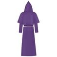 thumbnail image 6 of Hvyesh Men Cosplay Cloak Robe Costume Adult Halloween Hood Capes, 6 of 9