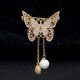 thumbnail image 4 of Broche de mariposa ahuecado para mujer con solapa de mariposa colgante, 4 of 5