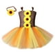 thumbnail image 1 of KAKOWELY 1 vestido infantil de gasa con diseño de girasol creativo, disfraz de espantapájaros para fiesta de Halloween con diadema para niños de 6 a 7 años (colores surtidos)., 1 of 4