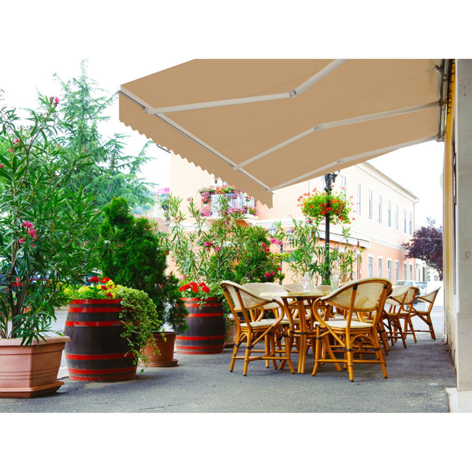 Advaning Luxury Series 18x10 ft. Electric Retractable Sunshade Awning - Khaki