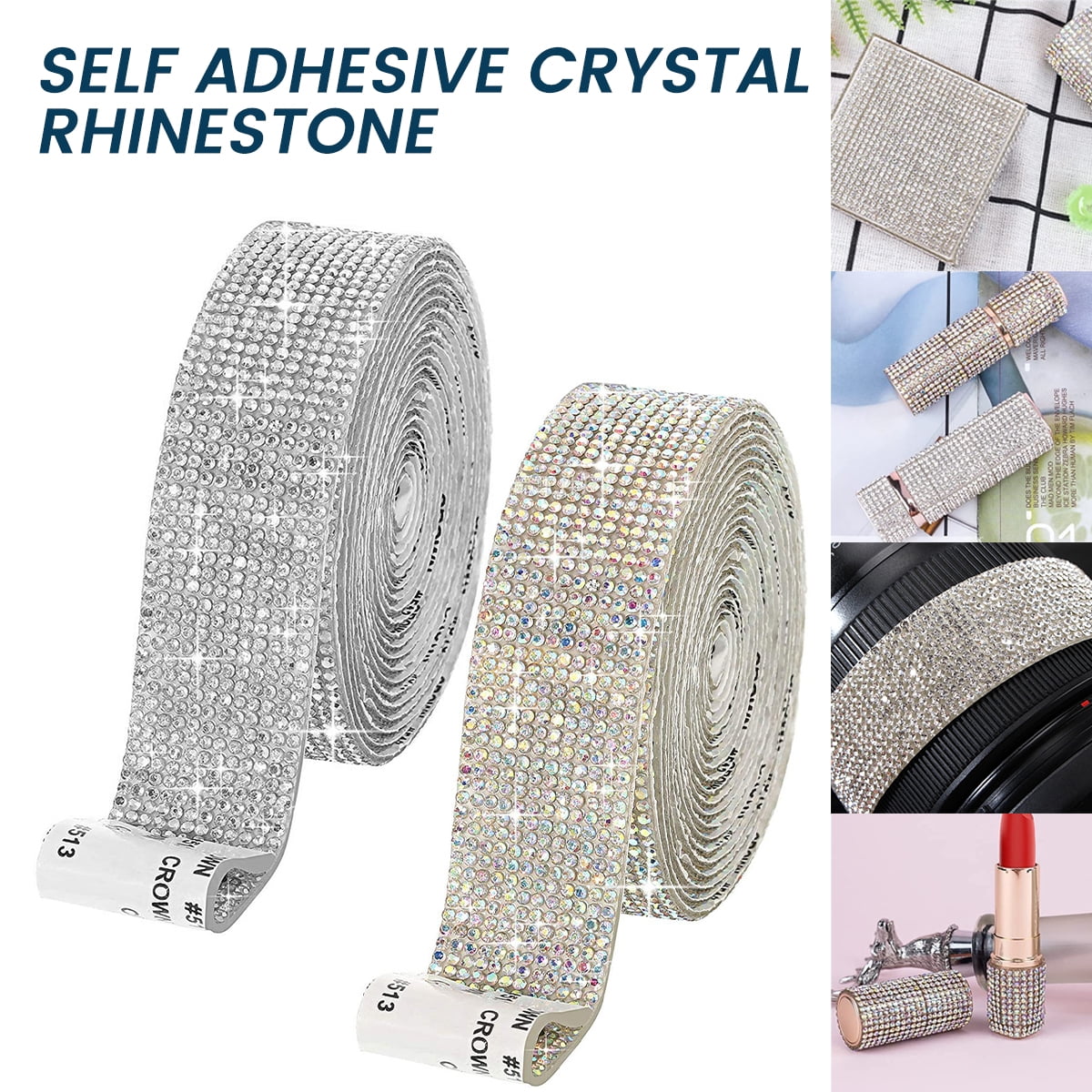 Diamond Self Adhesive Rhinestone Crystal Bling Stickers Phone Decor C`xh 
