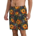 thumbnail image 2 of Kdxio Sunflowers Pattern Mens Casual Shorts - Drawstring Summer Beach Sports Shorts for Men, 2 of 9