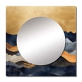 thumbnail image 2 of Designart "Abstract Mountains Nature s Abstraction" Abstract Landscape Square Mirror For Wall Decor - Large Yellow Square Printed Wall Mirror Art - Wall Mounted Square Large Mirror, 2 of 5