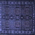 thumbnail image 1 of Ahgly Company Machine Washable Indoor Square Southwestern Blue Country Area Rugs, 6' Square, 1 of 4