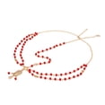 thumbnail image 4 of Headpiece Bohemia Rhinestones Head Chain Silver Tone 1 Pc, 4 of 5