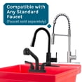 thumbnail image 4 of Tehila Red 19 Gallon Utility Sink with Black Legs and P-Trap, 4 of 9