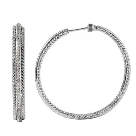 Foreli 0.5CTW Diamond 14K White Gold Earrings W Cert