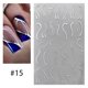 thumbnail image 1 of Marco plateado 3D para uñas, pegatinas de líneas de rayas de bronce plateado, deslizadores para uñas, calcomanías con patrón Tribal, tatuajes de uñas florecientes de mármol, 1 of 4