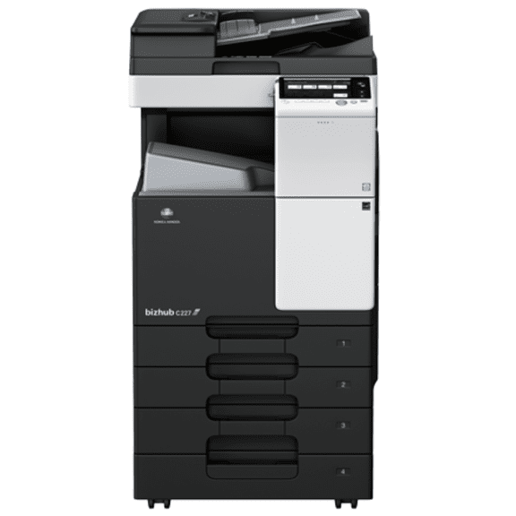Restored Konica Minolta bizhub C227 Color Laser Multifunction Printer Copier Scanner 22 PPM Duplex Network