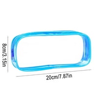 Transparent Zipper Pencil Case, Clear Pen Pouch, Large Capacity Stationery Organizer Bag, Portable Multifunctional Cosmetic Makeup Storage Bag with Durable Soft PVC Material