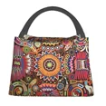 thumbnail image 4 of Bolsa de almuerzo con aislamiento térmico huichol mexicano para mujer, bolsa de almuerzo portátil para picnic al aire libre, caja de comida multifunción, 4 of 5