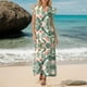thumbnail image 3 of WILLBEST Vestido Lino Vestido Casual De Mujer Para Uso Diario, Vacaciones, Casa, Playa Y Falda Fluida Con Estampado Floral Para Primavera, Verano Y Otoño, Lavable A Máquina, Estilo Estampado Básico., 3 of 3