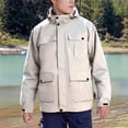 thumbnail image 2 of uikmnh Jackets For Men,Male Detachable Two Piece Jacket Outdoor Windproof Hooded Jacket,Size S, 2 of 5