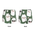 thumbnail image 3 of Pofeuu Alpaca Faces Print Women's Athletic Shorts Running Workout Shorts Tummy Control Quick Dry Gym Shorts with Pockets Double layer sports shorts-, 3 of 7
