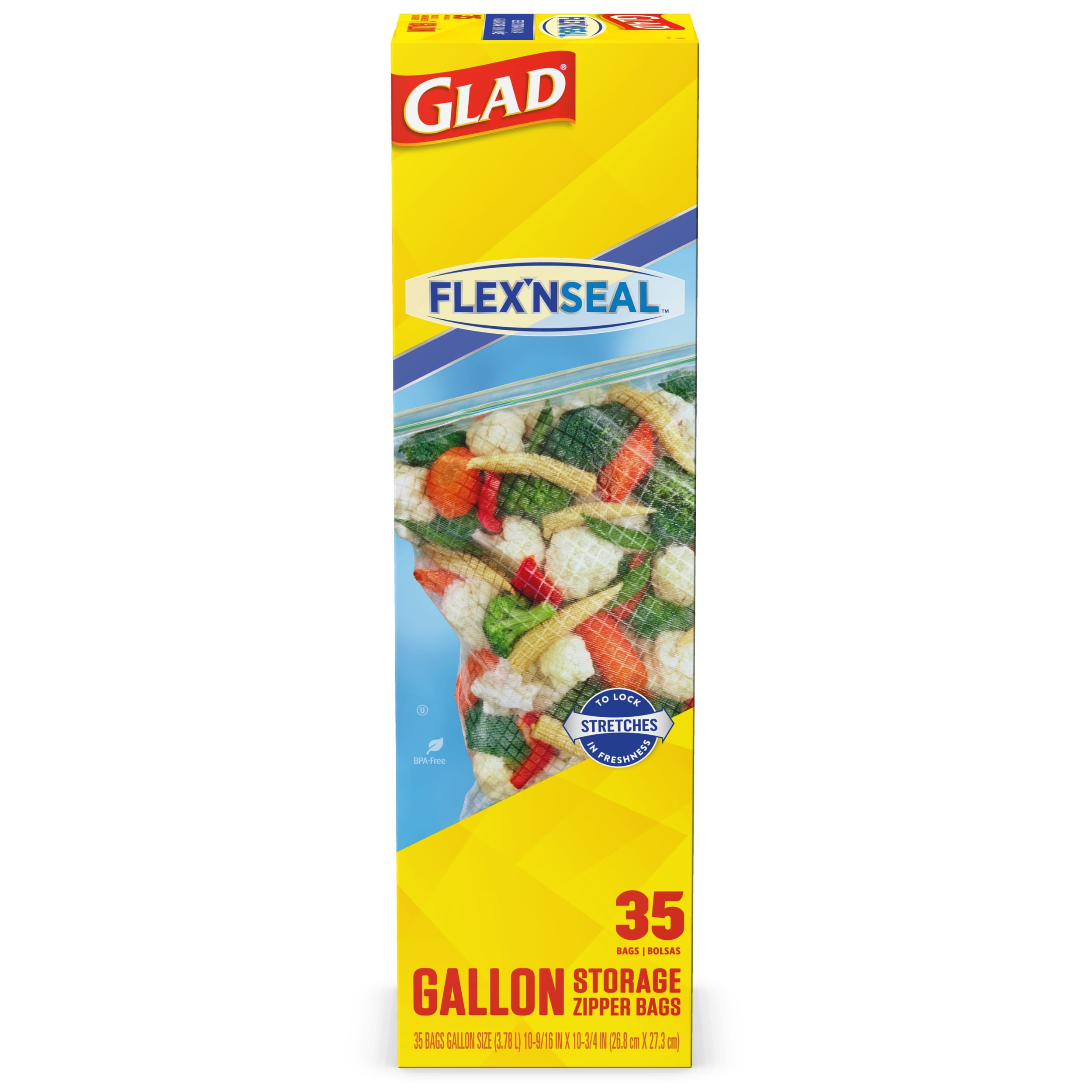 Glad Flex Nseal Food Storage Bags Gallon 35 Count Walmart Com Walmart Com Glad Flex Nseal Food Storage Bags Gallon 35 Count Walmart Com Walmart Com