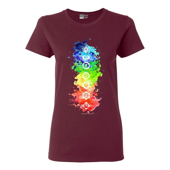 Ladies Chakra Meditate Yoga Exercise DT T-Shirt Tee
