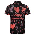 thumbnail image 5 of YUEHUA Mens Valentine's Day Polo Shirts Quick Dry Short Sleeve Heart Print Golf T Shirt Performance Moisture Wicking Casual Workout, 5 of 7