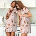 thumbnail image 4 of Easygdp Star Cute Dog Camisón de manga corta para mujer, informal, estampado, 4 of 6