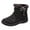 Black, variant on Snow Boots for Women Plush Warm Zipper High Top Flat Winter Booties Soft Sole Winter Outdoor Walking Shoes