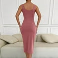 thumbnail image 4 of EGNMCR Robes de Fête pour Femmes Femmes Décontracté Col Rond Sans Manches Bretelles Couleur Florale Ample Robe Débardeur à Bretelles, 4 of 7