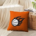 thumbnail image 4 of LALILO Throw Pillow Covers Simple Flying Basketball Fire Orange Cushion Cover 18" x 18", 2 Pack, 4 of 6