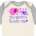 thumbnail image 4 of Inktastic My Granny Loves Me- cute elephants Boys or Girls Long Sleeve Baby Bodysuit, 4 of 5