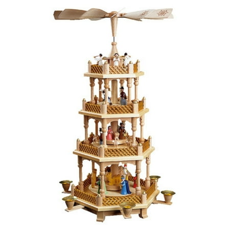 Alexander Taron Richard Glaesser 4 Tier Nativity Scene, Wise Men, Shepherds and Angels Pyramid