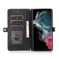 thumbnail image 3 of Zipper Wallet Case for Samsung Galaxy S20 Ultra, Large Capacity Built-in Magnet Flip Cover with Wrist Strap Kickstand Card Slots Case for Samsung Galaxy S20 Ultra (6.9 inch),Black, 3 of 9