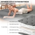 thumbnail image 6 of Collapsible Japanese Floor Futon Mattress Twin Size – Portable Tatami Sleeping Pad, Roll-Up Guest Bed, Water Resistant, Space-Saving, Ideal for Kids, Adults, Dorm, Camping – Dark Gray, TWIN, 6 of 8