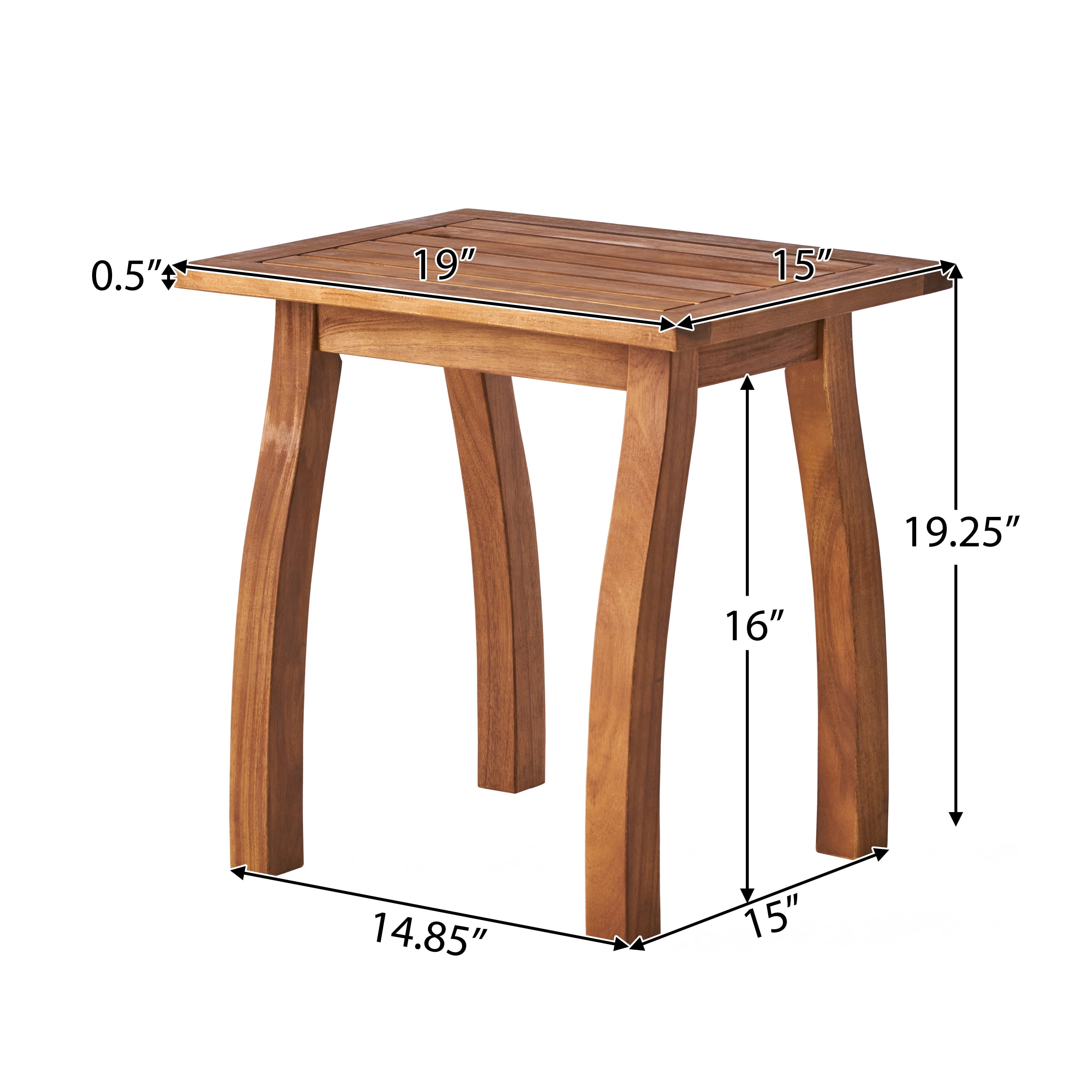 Lucca Outdoor Acacia Wood Side Table By Christopher Knight