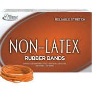 Alliance Rubber 37336 Non-Latex Rubber Bands - Size #33 1 lb. box contains approx. 720 bands - 3 1/2" x 1/8" - Orange