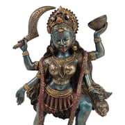VERONESE Kali Standing on Shivas Chest Statue Sculpture - Hindu Goddess of Time and Death Figurine