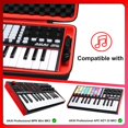 thumbnail image 2 of LTGEM Case for Akai Professional MPK Mini MK3-25 Key/APC Key 25 MK2-25-Key USB MIDI Keyboard Controller, Hard Travel Carrying Storage Bag - Black+Red(Case Only), 2 of 5