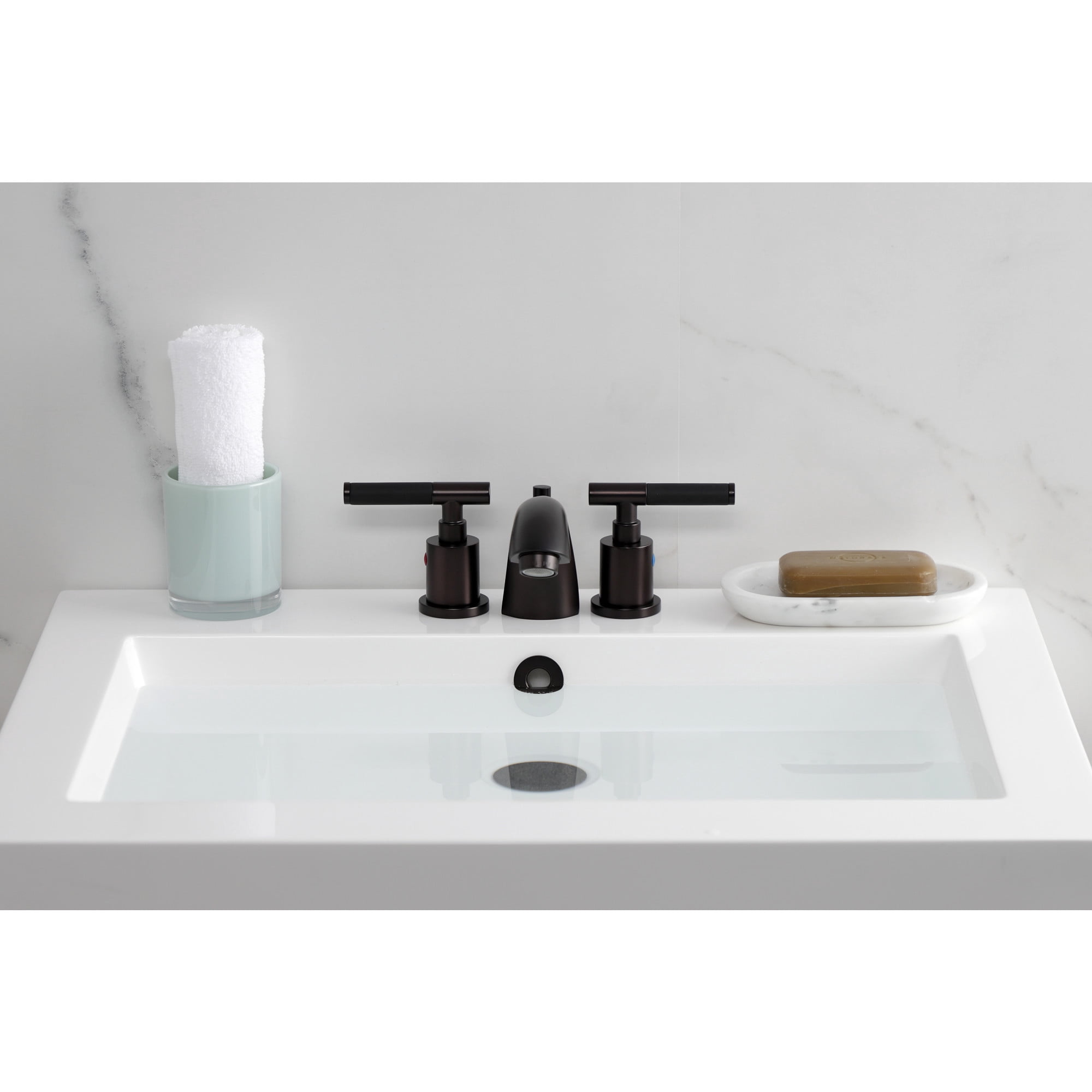 Kingston Brass KB8955CKL Kaiser Mini-Widespread Bathroom Faucet with Pop-Up Drain, Oil Rubbed Bronze