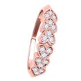 thumbnail image 4 of Aonejewelry 0.07 Ctw. Classy Heart Shaped Diamond Wedding Band In 10K Rose Gold, 4 of 4