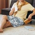 thumbnail image 6 of Kdxio Lilies Flowers Print Mens Sleep Shorts Bottoms Soft Comfy Pajama Wear Pants with Drawstring Pockets, 6 of 7