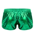 thumbnail image 2 of zdhoor Men's Holographic Shiny Metallic Low Rise Boxer Shorts Swim Trunks Underwear Swimsuit Green XL, 2 of 6