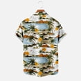 thumbnail image 5 of Men Floral Print Hawaiian Shirts Fashion Tropical Beach Shirt Big and Tall Aloha Tshirt Short Sleeve Button Up Shirts, 5 of 6