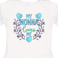 thumbnail image 4 of Inktastic My Nonna Loves Me with Flowers and Hearts Boys or Girls Long Sleeve Baby Bodysuit, 4 of 5
