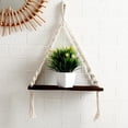 thumbnail image 4 of Estante de Macramé Triangular, Organizador de Almacenamiento, Estante de Exhibición, Estantes Flotantes, Arte de Pared, Decoración para hogar, Libros, marrón perfecl Estante de pared, 4 of 8