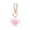 Pink, variant on Keychain Pendant Fake Rose Decor Heart Shape Eternal Flower Stainless Clip Shoulder Bag Decoration Pendant Keyring Pendant