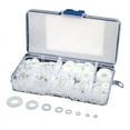 thumbnail image 4 of 500Pcs/Box M2 M2.5 M3 M4 M5 M6 M8 M10 White Plastic Nylon Washer Flat Spacer Washer Seals Gasket Kit, 4 of 19