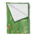 thumbnail image 2 of Soccer Soft Flannel Fleece Blanket, Soccer Formation Tactic Illustration Goalkeeper Strikers and Defenders Match Pattern, Cozy Plush for Indoor and Outdoor Use, 50" x 70", Multicolor, by Ambesonne, 2 of 5