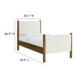 thumbnail image 3 of Modway Maven Twin Size Boucle Upholstered Platform Bed in Feather Walnut, 3 of 9