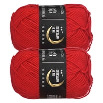 Uxcell Acrylic Yarn Skeins Soft Crochet Yarns for Knitting and Crocheting Craft Project Light Red