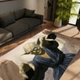 thumbnail image 4 of LaModaHome Non-Slip Rug Wars Rug Yoda Design Washable Mat Child Stain Resistant Living Room Kitchen Carpet - Size: 3,3X2,6ft(100X80cm), 4 of 5