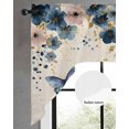 thumbnail image 2 of Weeping Blue Floral Swag Valances for Windows, Small Curtains Drapes, Spring Butterflies Flowers Linen Kitchen Window Curtains Over Sink Window Treatment Valance for Bedroom/Bathroom 56"x36", 2 of 5