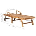 thumbnail image 4 of vidaXL Sun Loungers 2 pcs with Table and Cushion Solid Teak Wood, 4 of 6