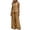 Khaki, variant on Pant Suits For Women, Durable Polyester Blend Sleeveless Mandarin Collar Button‑Down Two‑Piece Co‑Ord Outfit, S‑XXL, Plus Size Friendly, 1 Vest+1 Wide Leg Pant